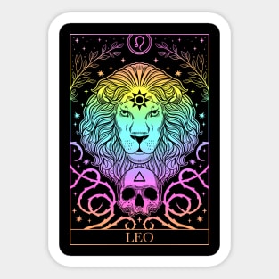 Zodiac sign tarot card Leo Sticker